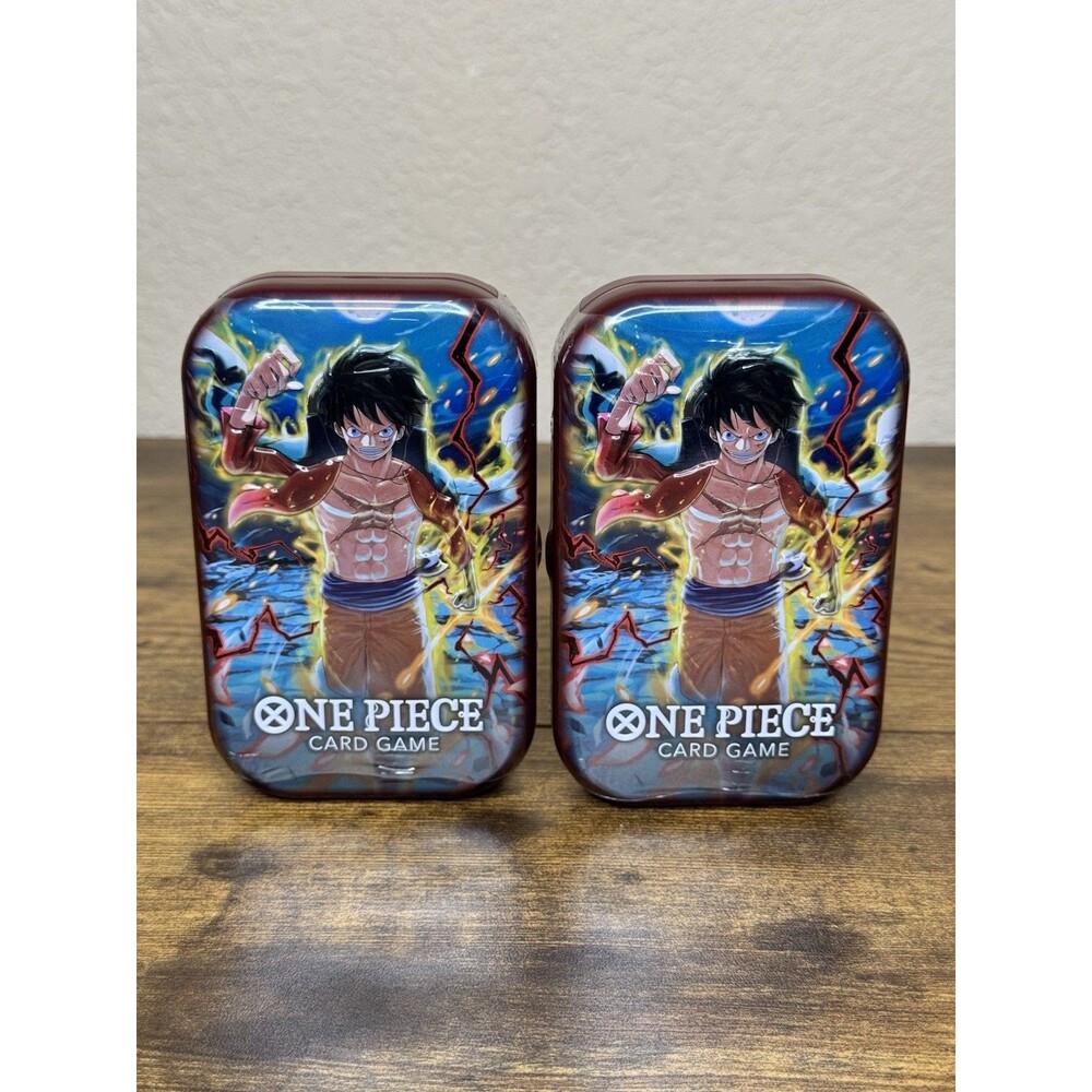 One Piece Card Game Tin Pack Set Volume 1 Brand New Sealed Two Tins